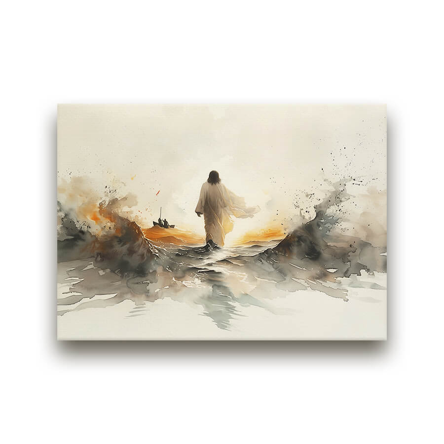 Calming the Storm Mounted Canvas