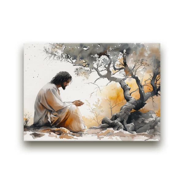 Gethsemane's Prayer Mounted Canvas