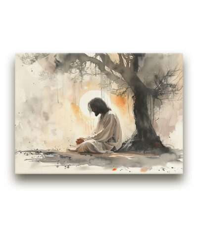 Solitude in Gethsemane Mounted Canvas