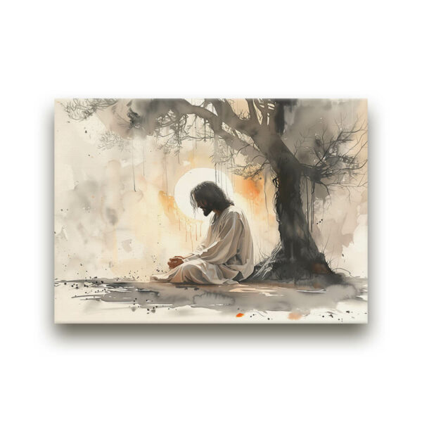 Solitude in Gethsemane Mounted Canvas