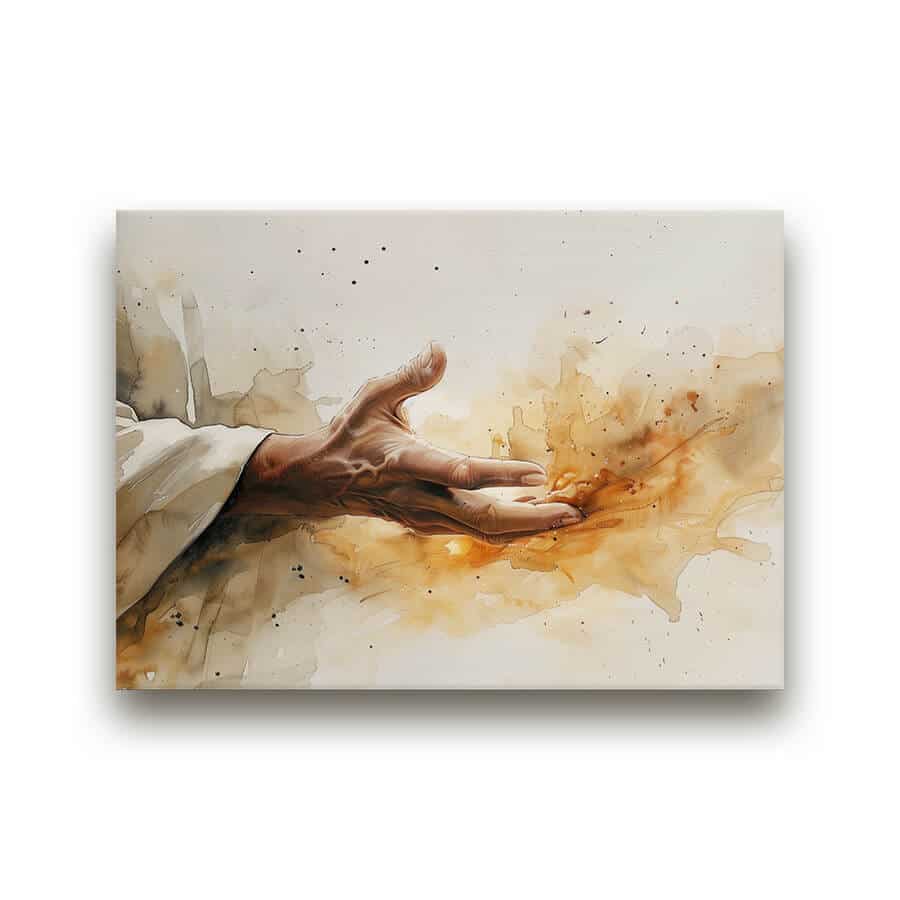 The Healing Hand Mounted Canvas
